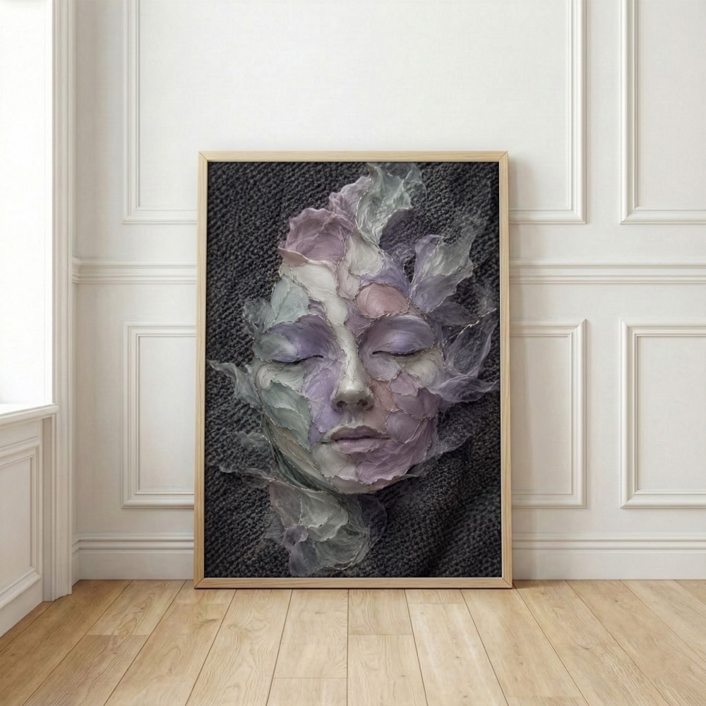 Çiçekli Yüz Sanat Baskısı